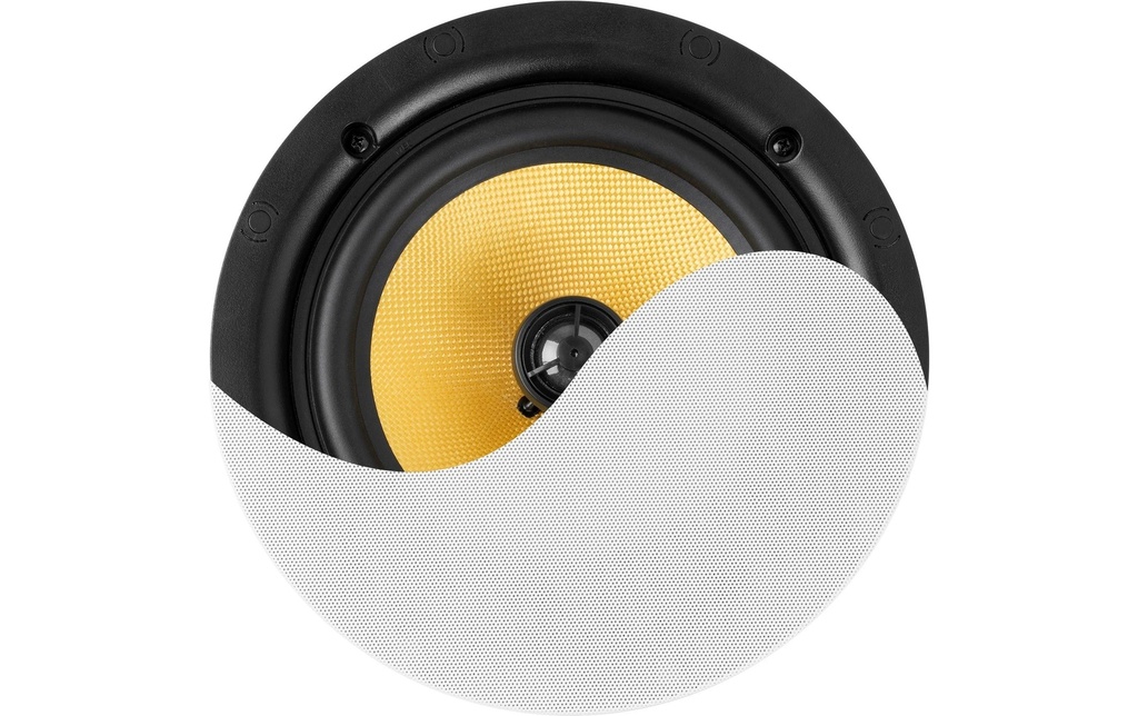 Power Dynamics KVCS8 Haut-parleur de plafond 2 voies 8 pouces Woofer Blanc