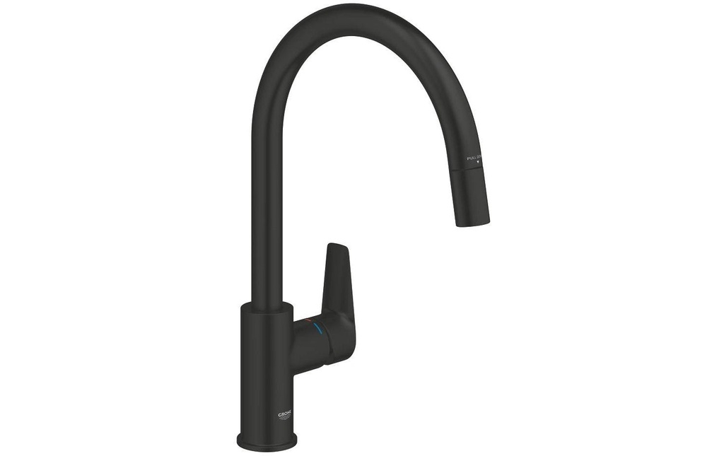 GROHE Démarrage Edge noir, bec extensible