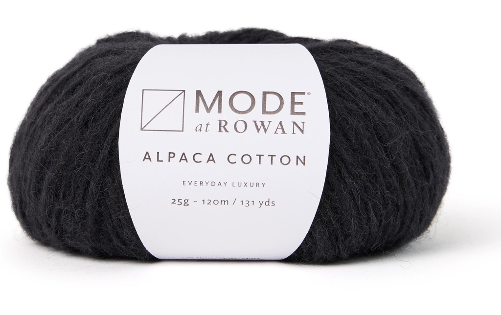 Mode at Rowan Laine Coton d'alpaga 25 g, 120 m, noir