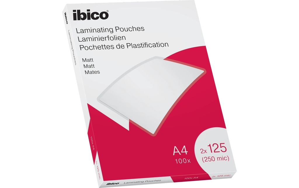 IBICO Poches à laminer A4 125mic mat (100 pces)