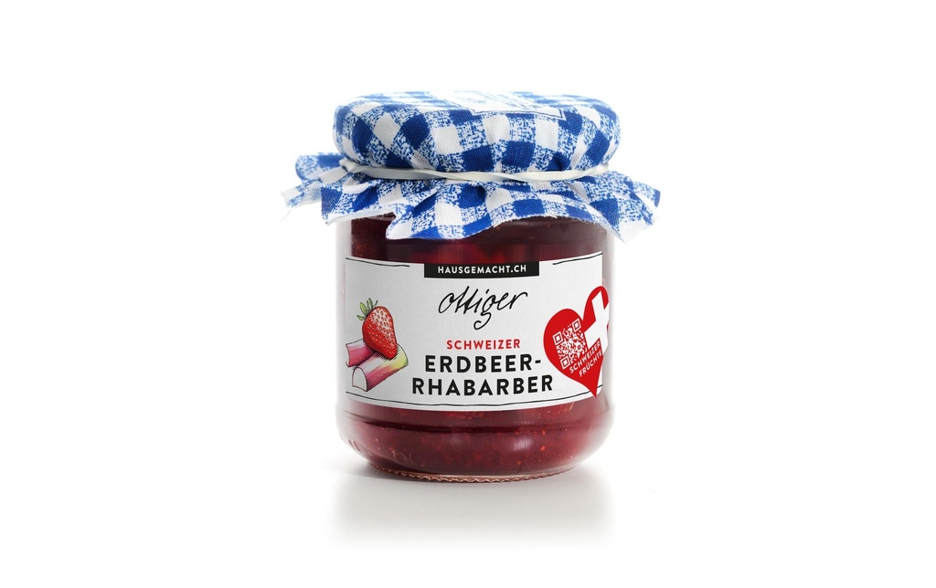 Ottiger Confiture de fraises et rhubarbe CH 250 g