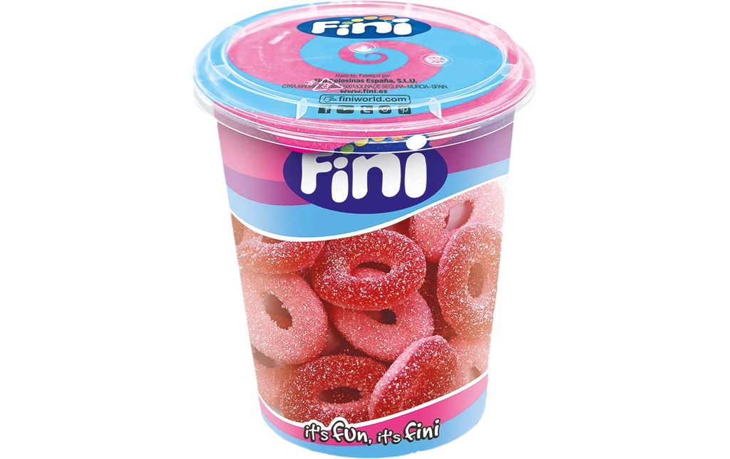Fini Coupes en forme d'anneaux à la fraise 200 g
