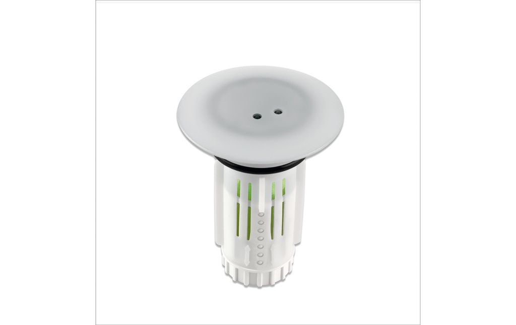 Abfluss-Fee Bouchon de vidange LED Blanc/Chrome avec pierre odorante