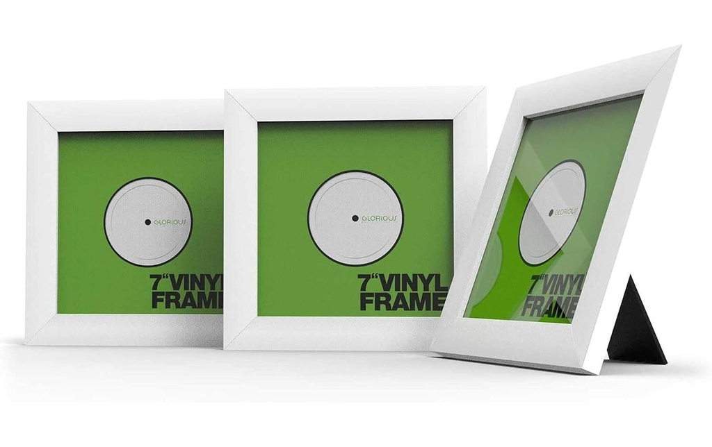 Glorious Kit de cadres en vinyle 7 pouces, plastique, blanc, paquet de 3