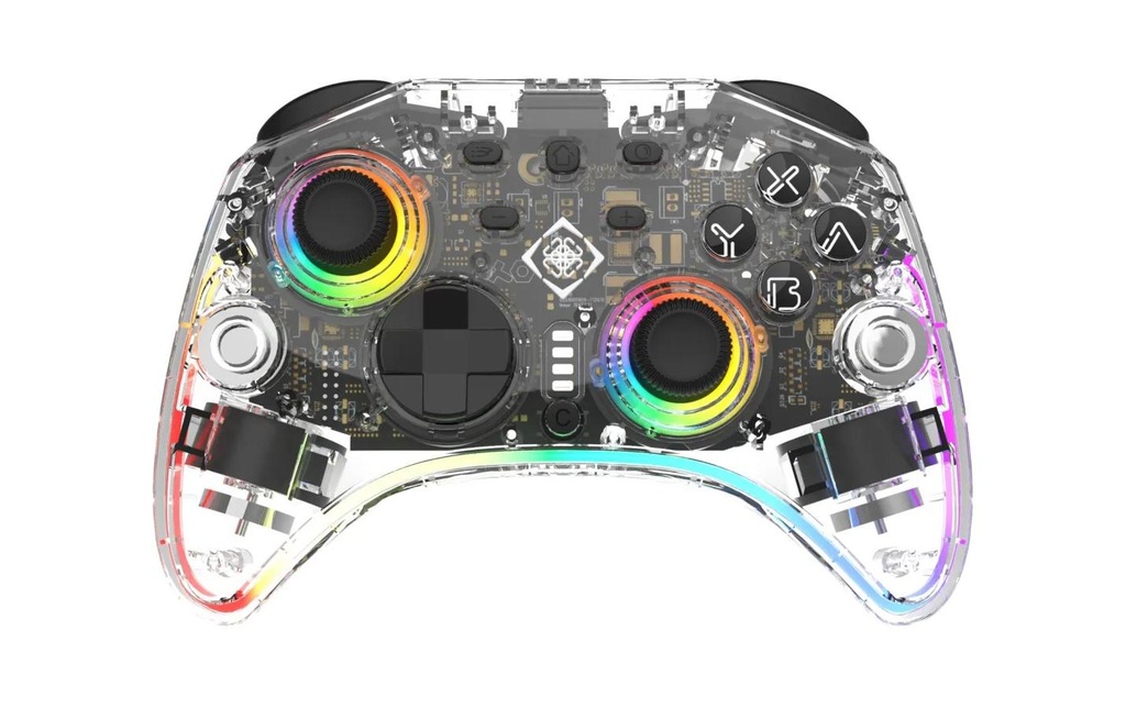 DELTACO Manette GAM-198-T RGB transparent sans fil