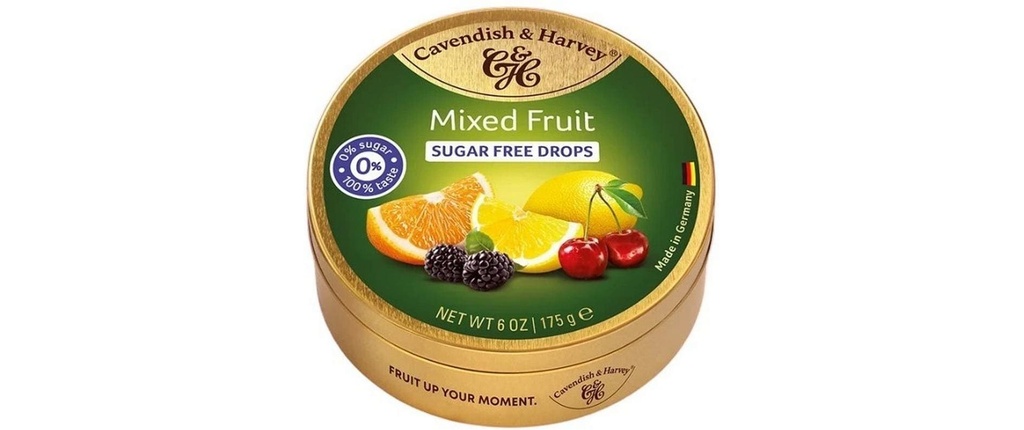 Cavendish & Harvey Bonbons aux fruits mélangés sans sucre 175 g