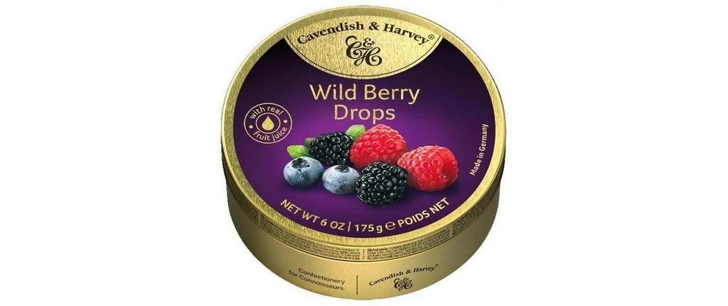 Cavendish & Harvey Bonbons aux baies sauvages sans sucre 175 g