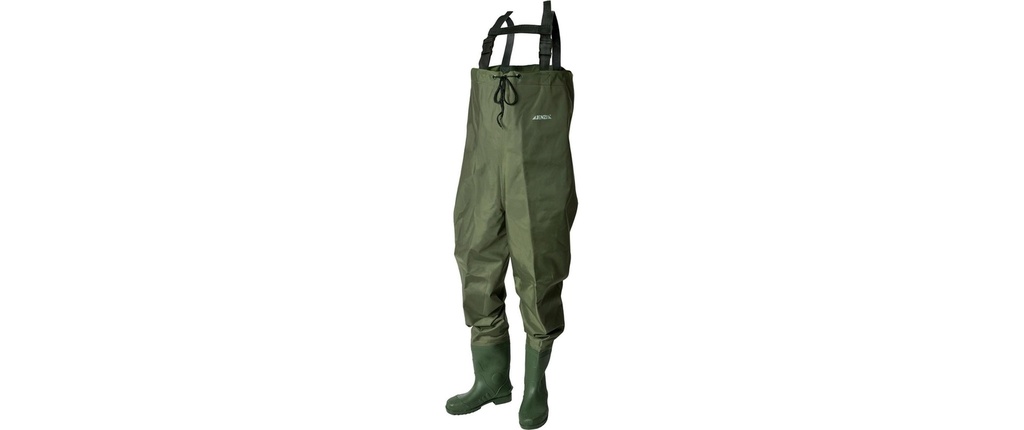 Jenzi Waders Enduit de PVC Nylon vert Gr. 45