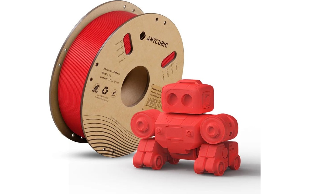 Anycubic Filament Anycubic PLA haute vitesse Rouge 1.75 mm 1.125 kg