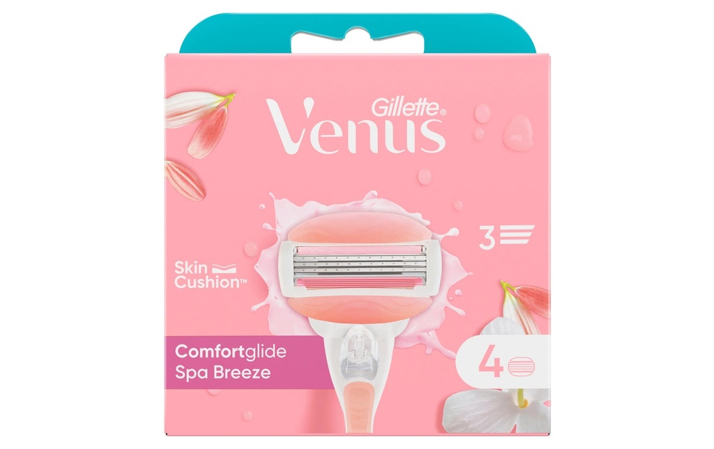 Gillette Venus Lames de rasoir Comfortglide Spa Breeze 4 pièces