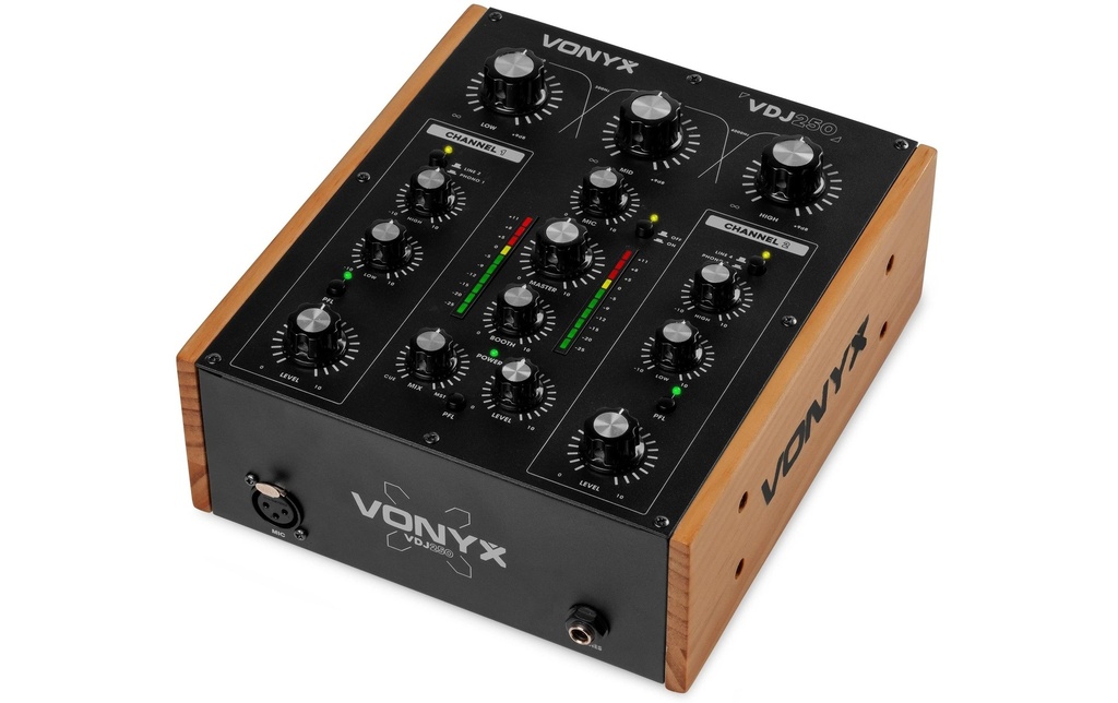 Vonyx VDJ250 Mixeur DJ rotatif 2 canaux
