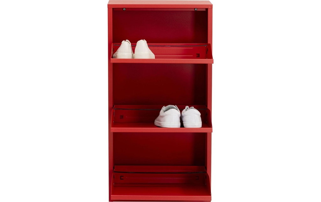 Kare Armoire à chaussures Caruso 3, Rouge