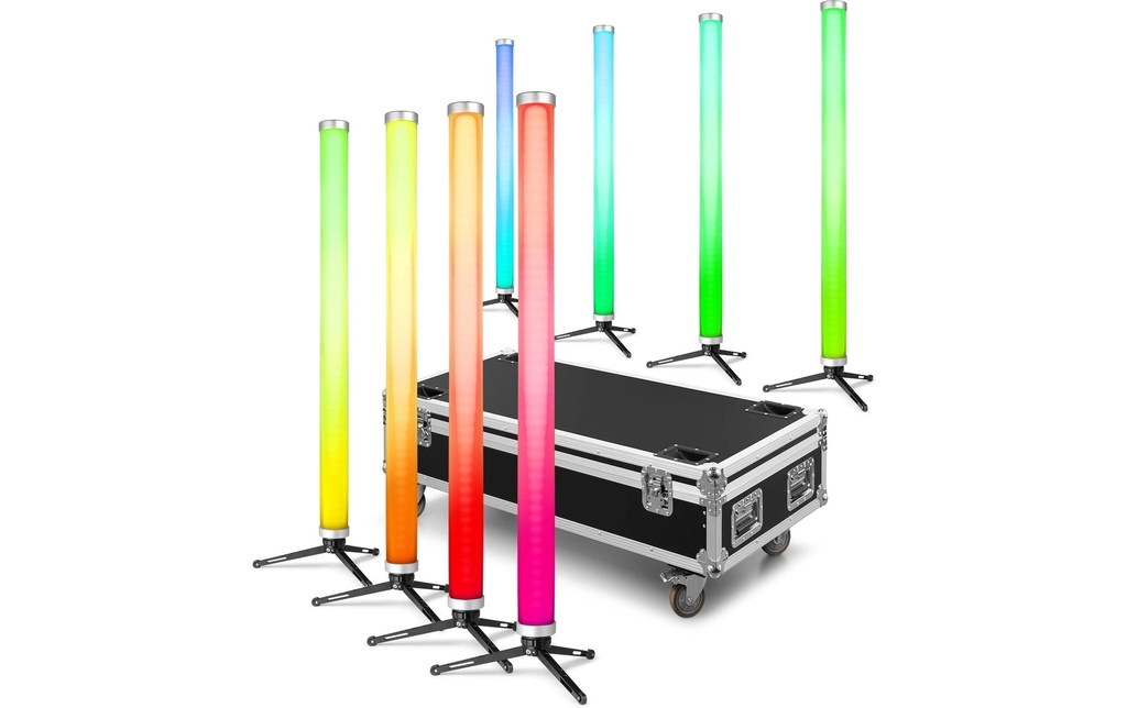 BeamZ Pro Kratos Tube70 Set LED RGBW, IP65, avec batterie et flight case