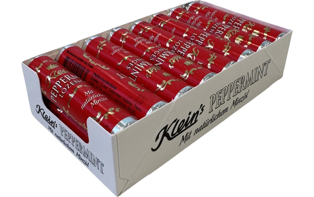 Webstar Bonbons Le rouleau à la menthe poivrée de Klein 16 x 25 g