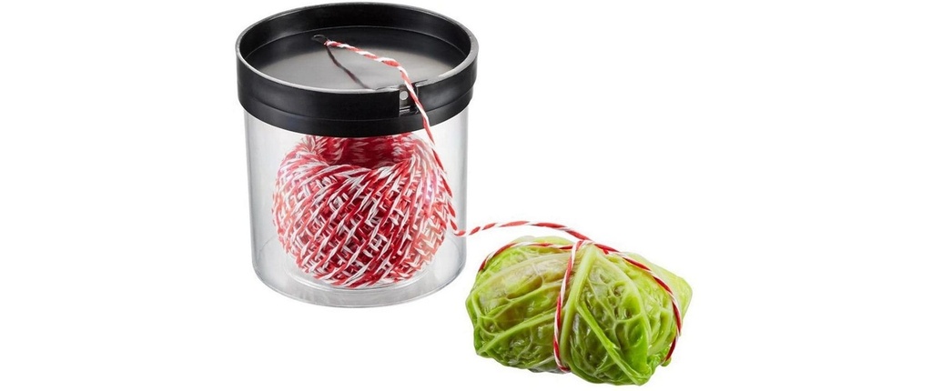 GEFU Boîte à cordons Filio avec fil rouge/blanc
