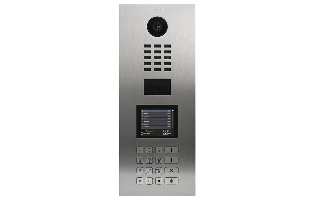Doorbird D22DKV Interphone Vidéo IP acier inoxydable V2A, brossé