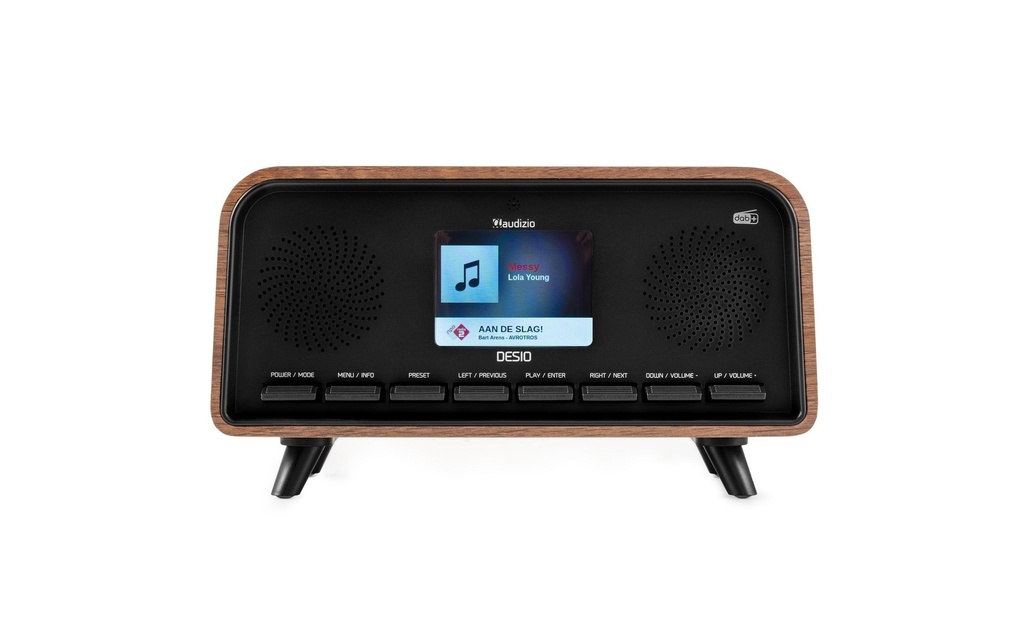 Audizio Radio Desio-DWD Retro DAB+, stéréo, Bluetooth, bois foncé Brun foncé