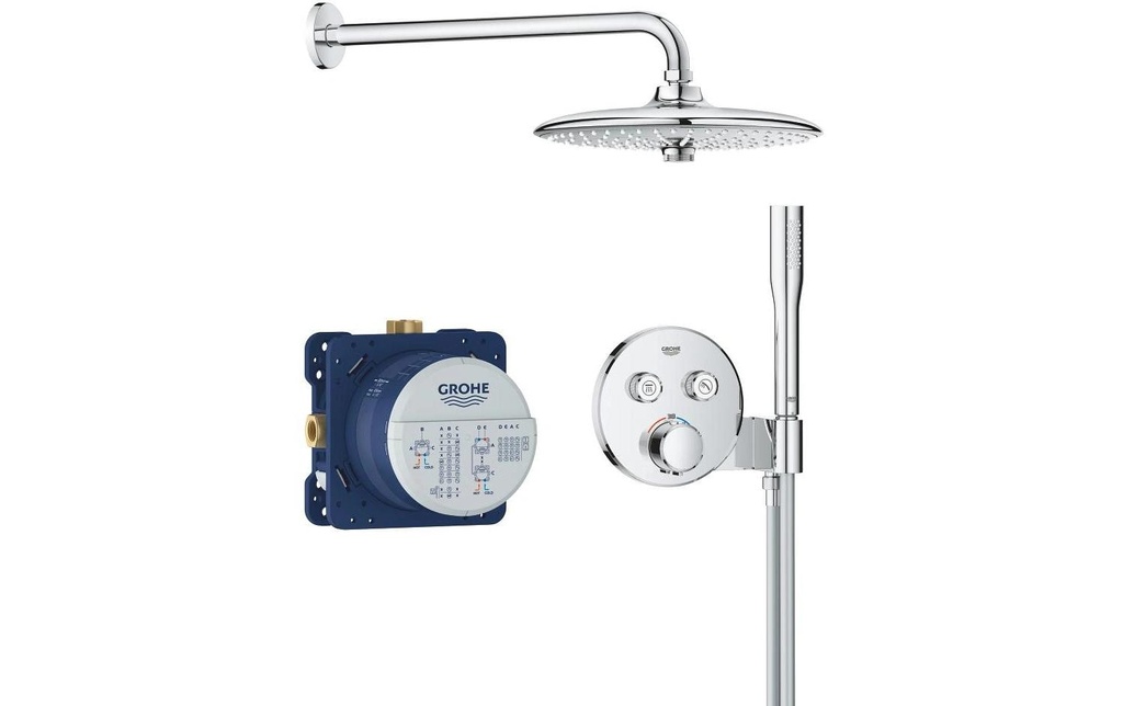 GROHE Precision SmartControl Thermostat encastré Chrome Rond