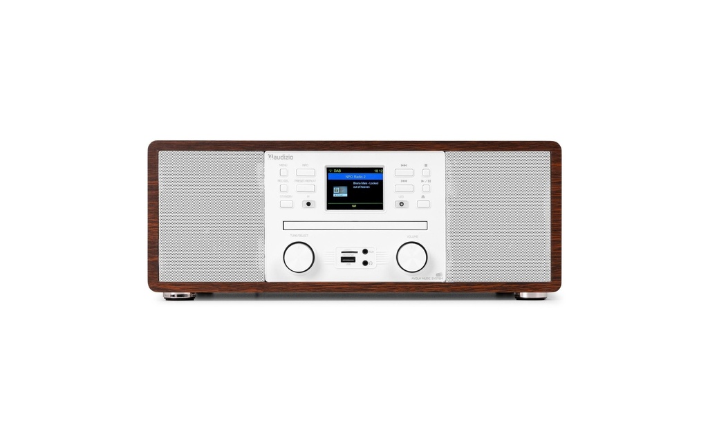 Audizio Radio Avola-WHT DAB+/FM avec Bluetooth et lecteur CD, Wi-Fi, Blanc