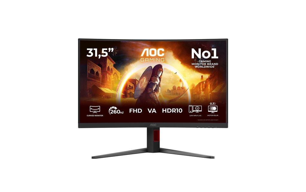 AOC Moniteur G4 C32G4Z Écran incurvé, 31.5 pouces, Full HD, 260 Hz