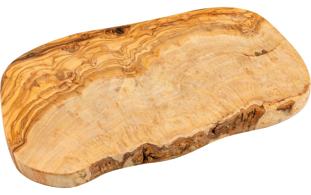 Schwertkrone Planche à découper/de service en bois d'olivier 39 cm  x 35 cm