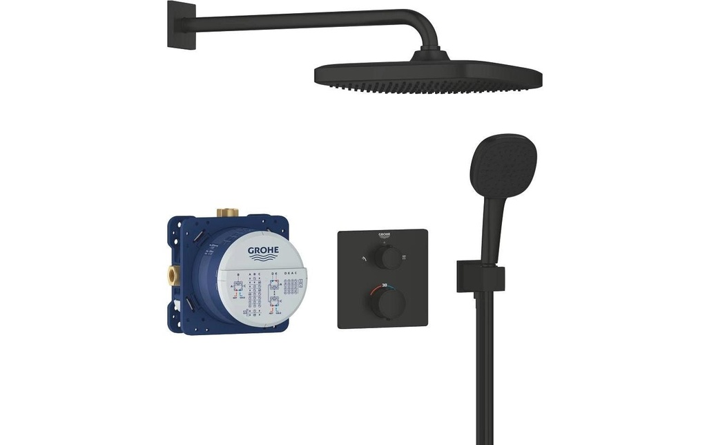 GROHE Précision encastré, thermostat, noir mat