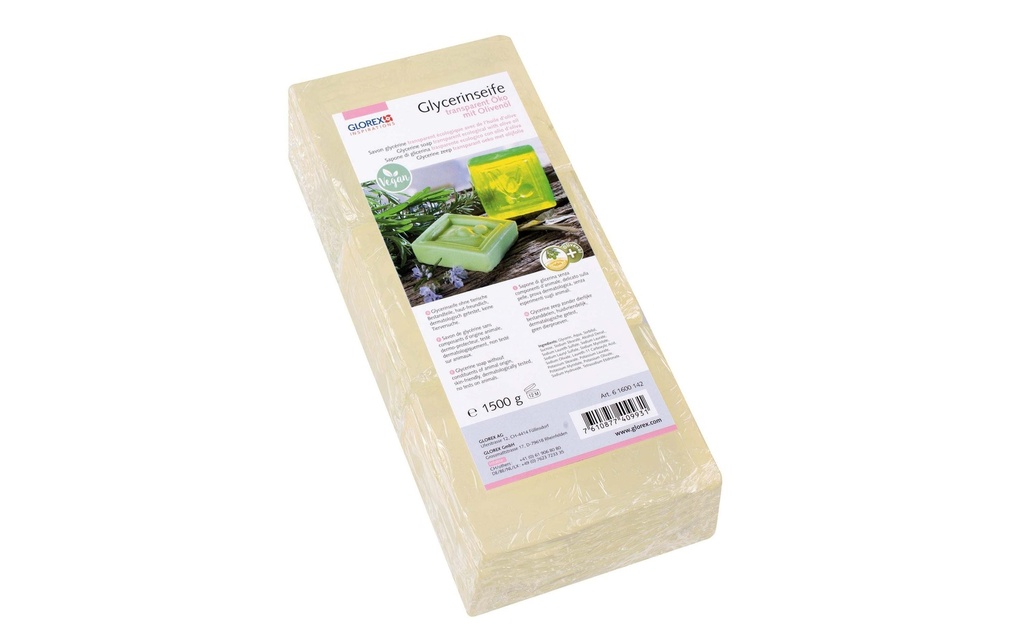 Glorex Savon à la glycérine Éco Transparent, 1500g