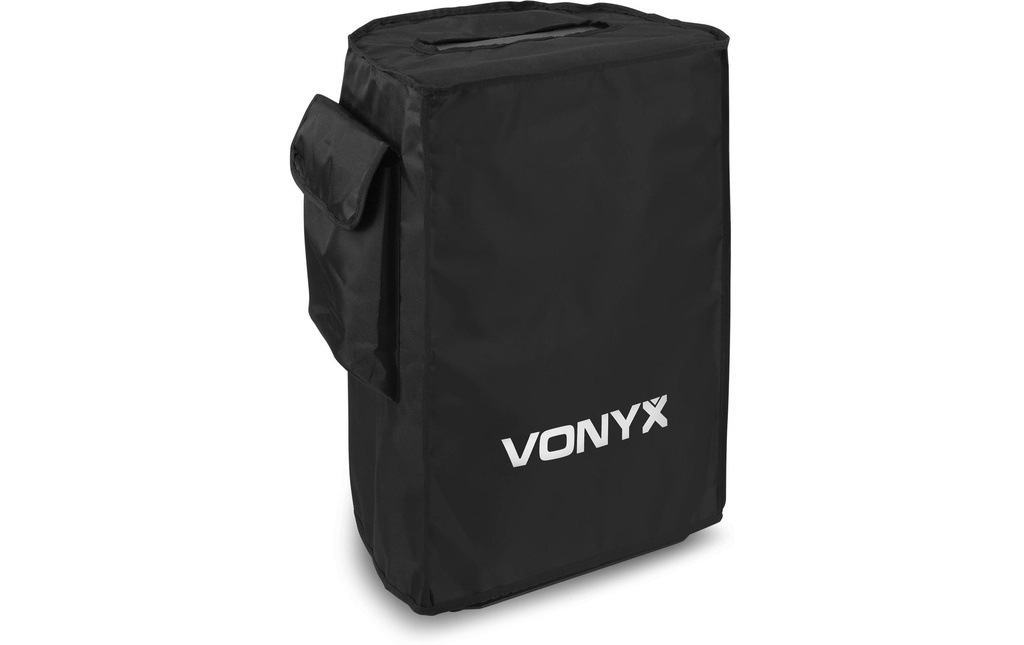 Vonyx SC10 Housse pour haut-parleur 10 pouces en nylon noir avec compartiment pour accessoires