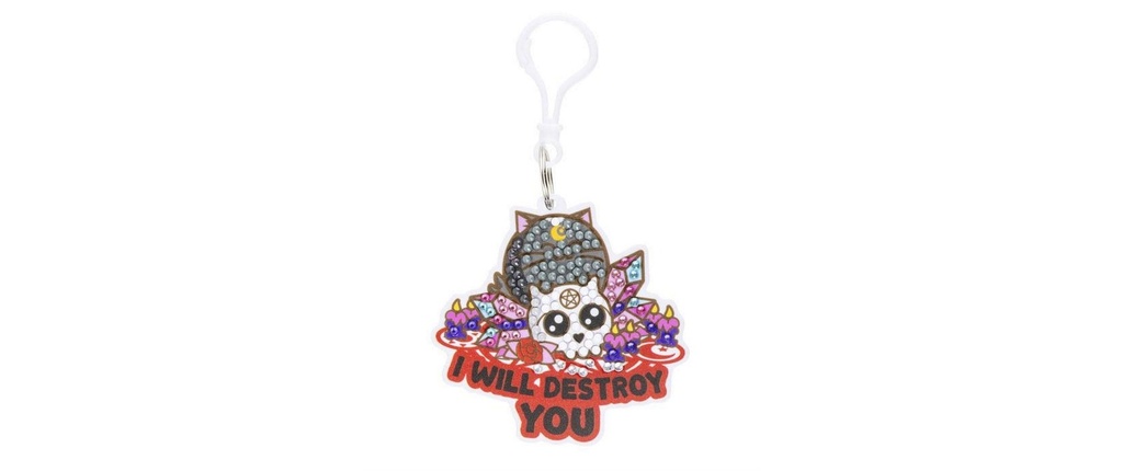CRAFT Buddy I Will Destroy You, Crystal Art Pendentif sac à dos