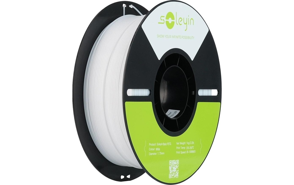 Creality Filament Soleyin PETG Blanc 1.75 mm 1 kg
