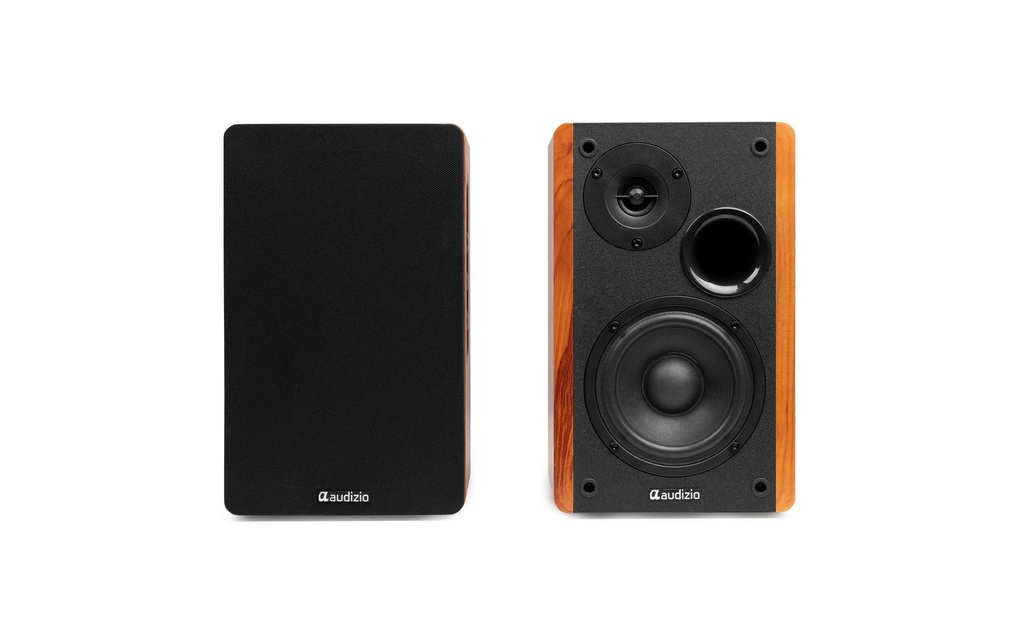 Audizio Enceinte d’étagère KS01-WD 80 W, BT, couleur bois Brun