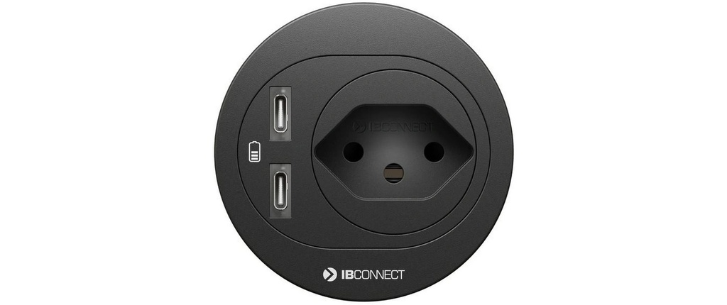 max connect bloc multiprise ATOM T13, 2x USB-C Noir