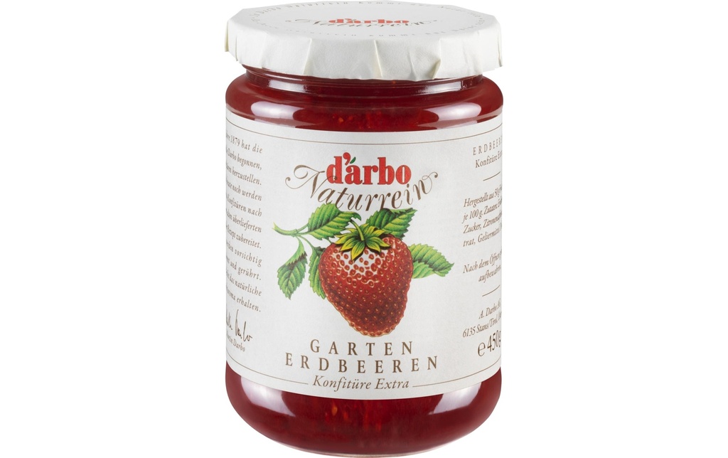 D'arbo Naturrein confiture fraise Fraises nature extra 450 g