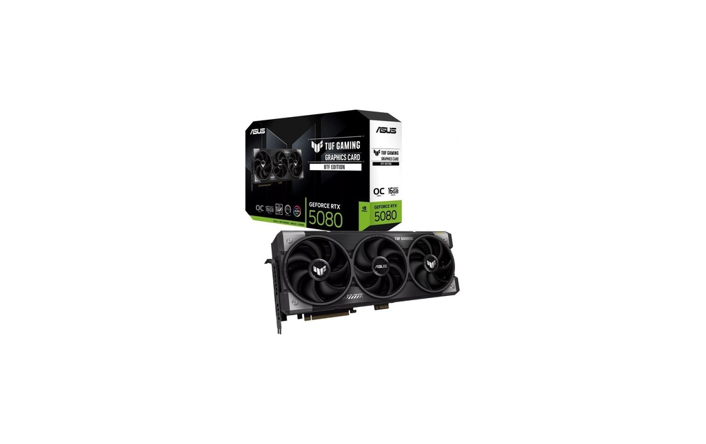 ASUS TUF-RTX5080-O16G-BTF-GAMING 16 Go de GDDR7, 256 bits, refroidissement actif