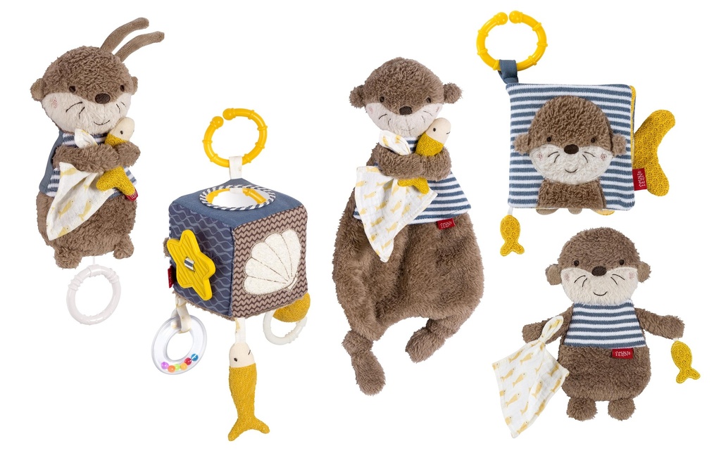 fehn Loutre Theo en tissu et en peluche