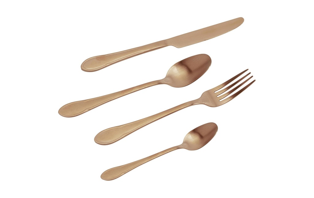 Kare Kits de couverts Cucina, 16 pièces, cuivre mat