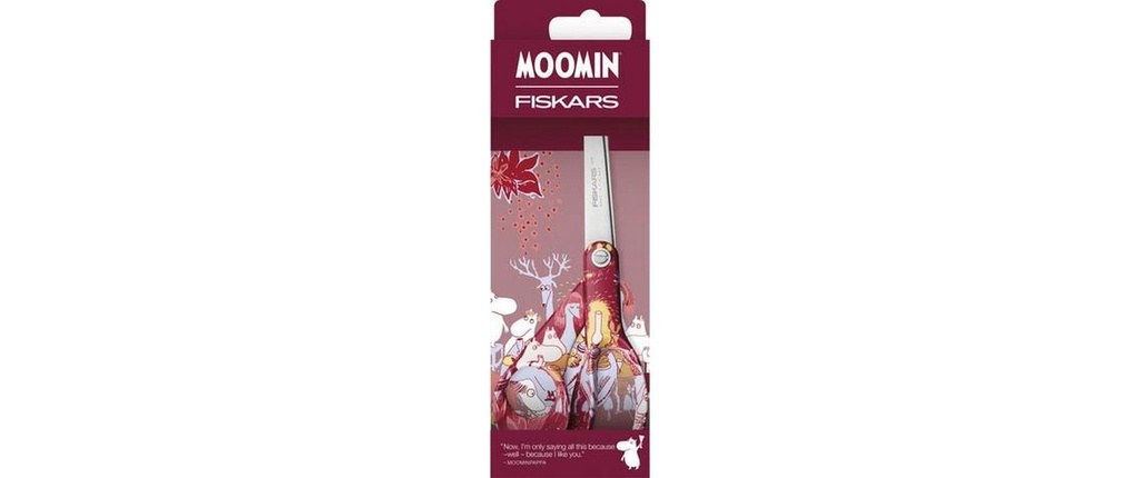 Fiskars Ciseaux universels Moomin « Festive Mome » 21 cm, bordeaux