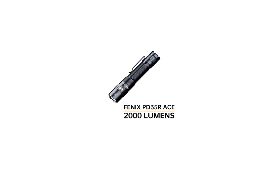 Fenix Lampe de poche PD35R ACE 2000 lm, USB-C, IP68, noir