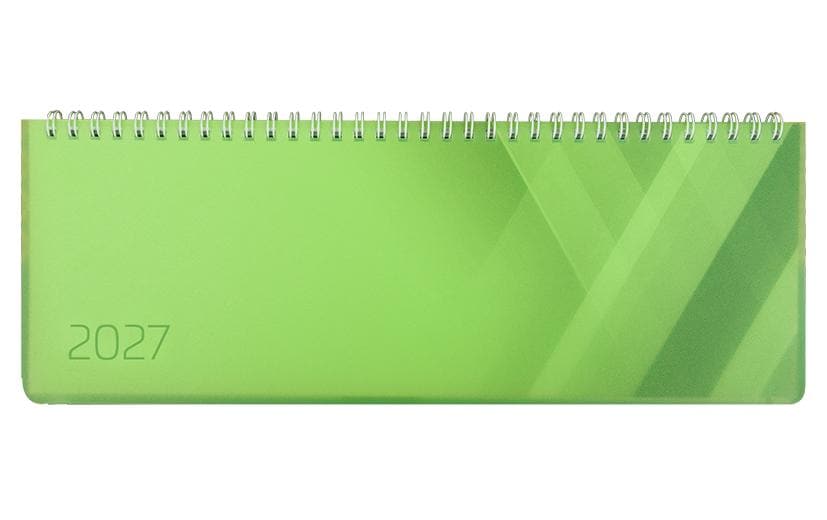 Simplex Calendriers de table Couleurs 2027 1 W/2 S, 290 x 105 mm, vert
