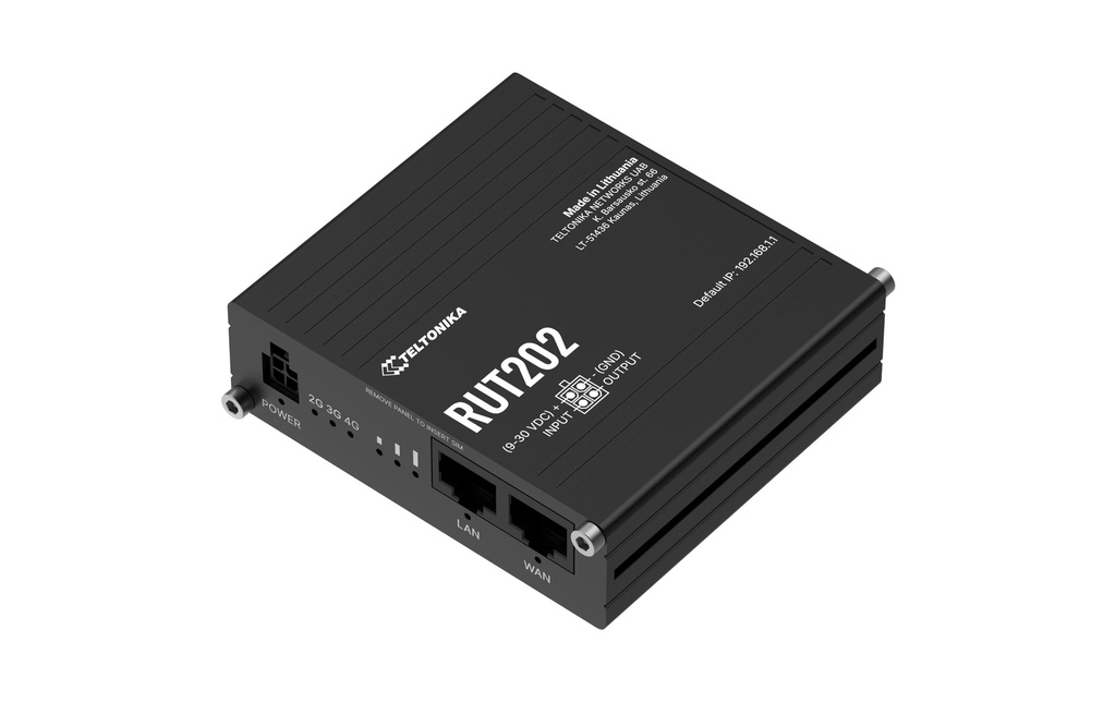 Teltonika Routeur Industriel LTE RUT202 double SIM Wi-Fi en aluminium