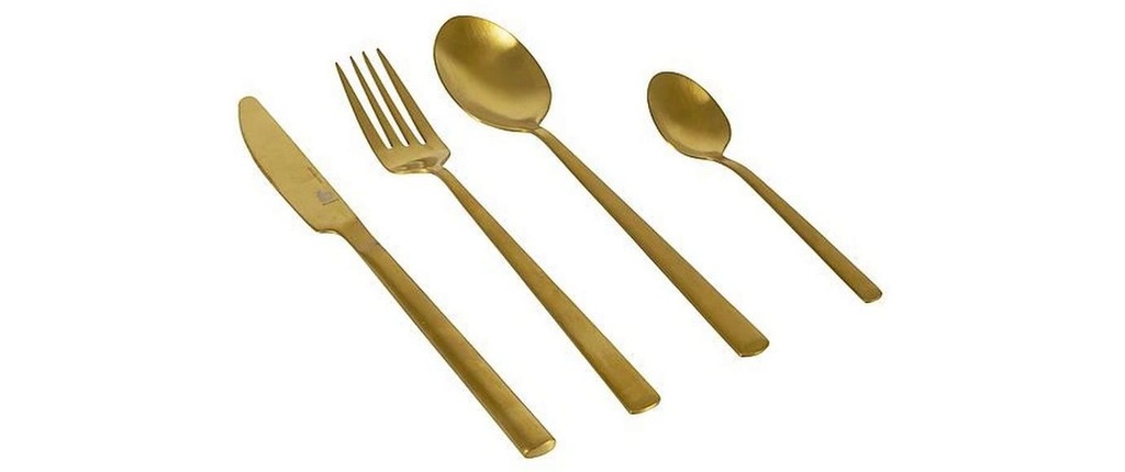 Bo-Camp Kits de couverts de camping Fairbanks 16 pcs. Doré