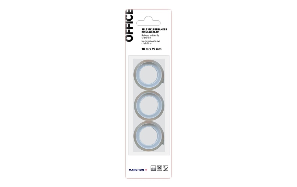 Office Ruban adhésif 19 mm x 10 m, Transparent
