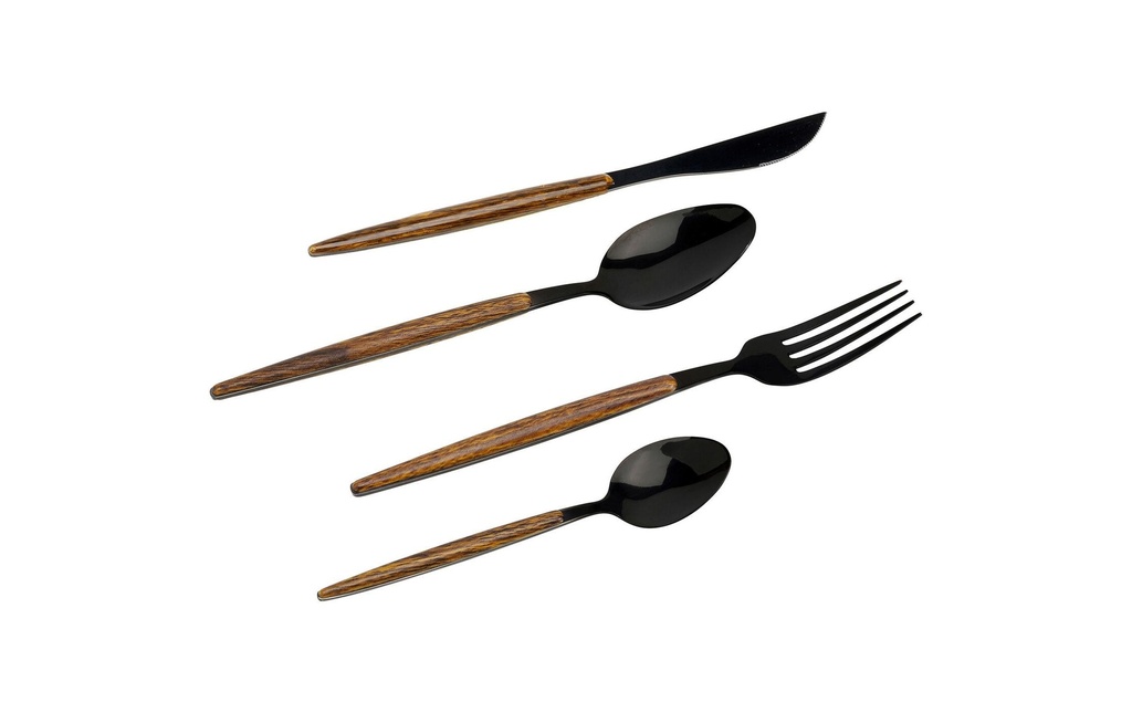Kare Kits de couverts Paris, 16 pièces, noir mat