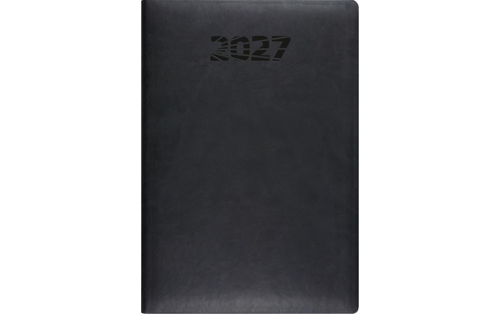 Simplex Agenda journalier  2027 1T/1S, 148 x 208 mm, noir