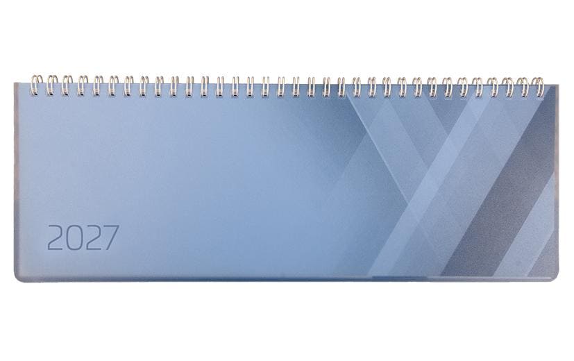 Simplex Calendriers de table Couleurs 2027 1 W/2 S, 290 x 105 mm, bleu
