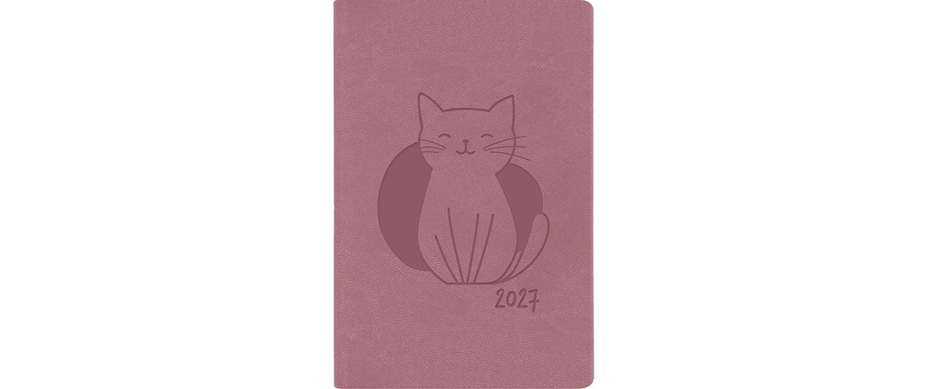 Simplex Agenda hebdomadaire Ladytimer 2027 1 W/ 2 S, 75 x 112 mm, vieux rose