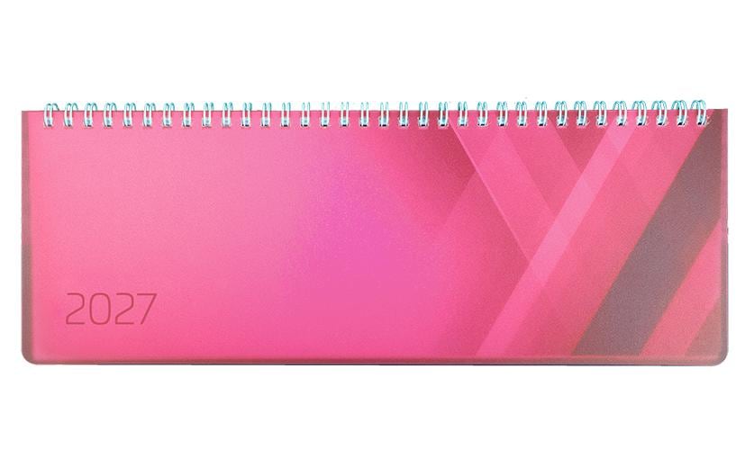 Simplex Calendriers de table Couleurs 2027 Rose, 290 x 105 mm