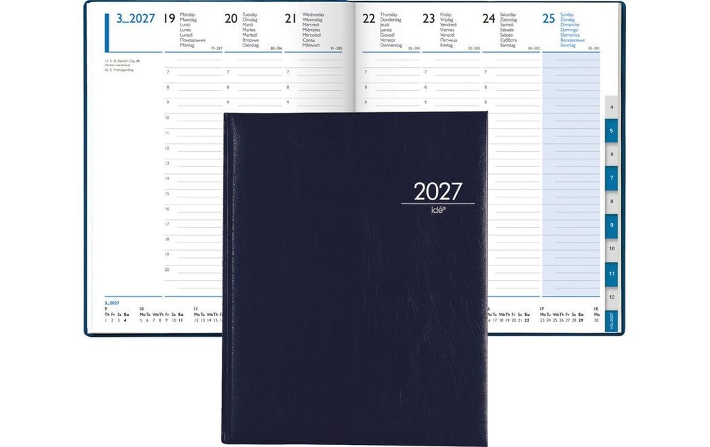 SIMPLEX Agenda TM bleu 1S/2P plastique