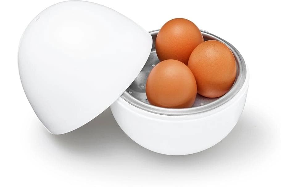 GOURMETmaxx Cuiseur à œufs pour micro-ondes GOURMETmaxx, blanc, pour 4 œufs Blanc