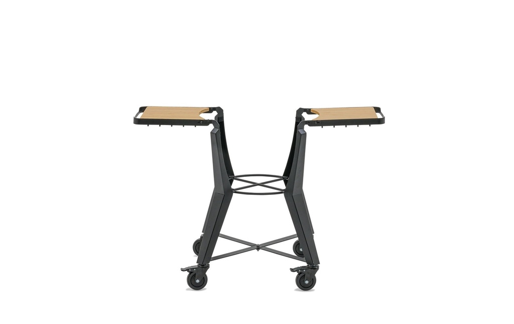 Monolith TWO.55 avec tables latérales en bambou et roulettes
